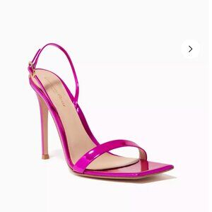 Gianvito Rossi Pink Ribbon 105 Sandals in Patent Leather